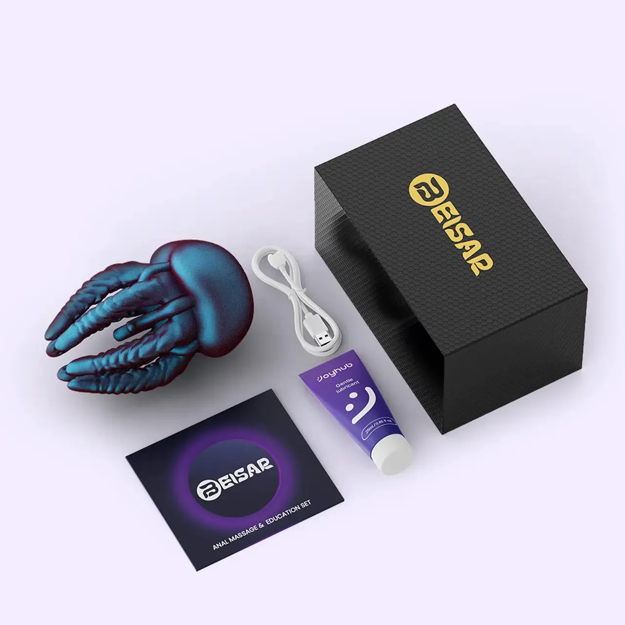 Beisar Locks penisvibrator deep blue glow met tentakels