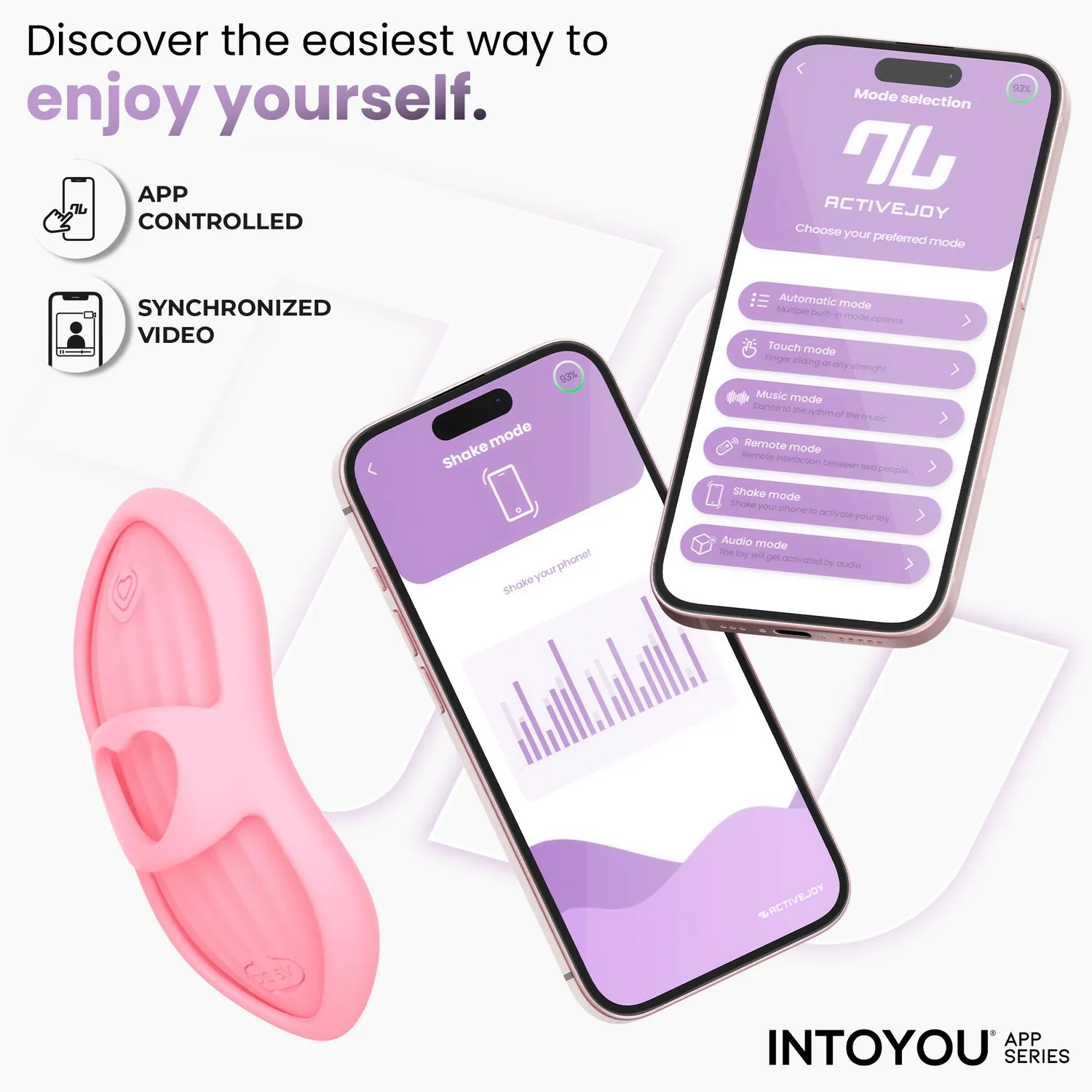 Intoyou Laia vingervibrator roze met warmte en app