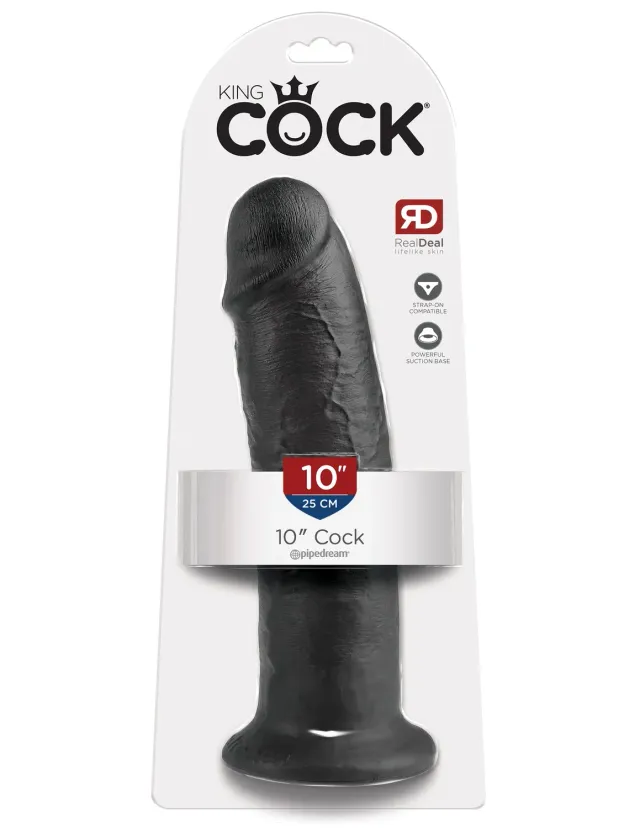 Pipedream King Cock 10 dildo zwart extra groot realistisch