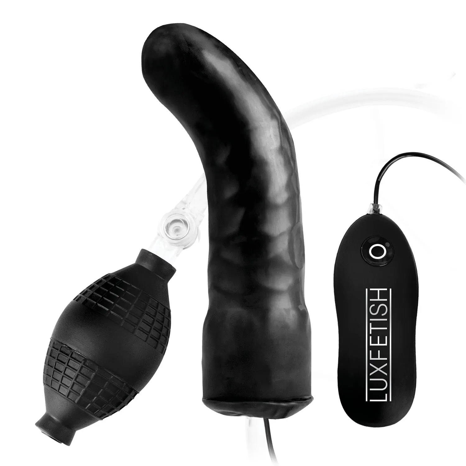 Lux Fetish 6" Opblaasbare Gebogen Vibrerende Dildo