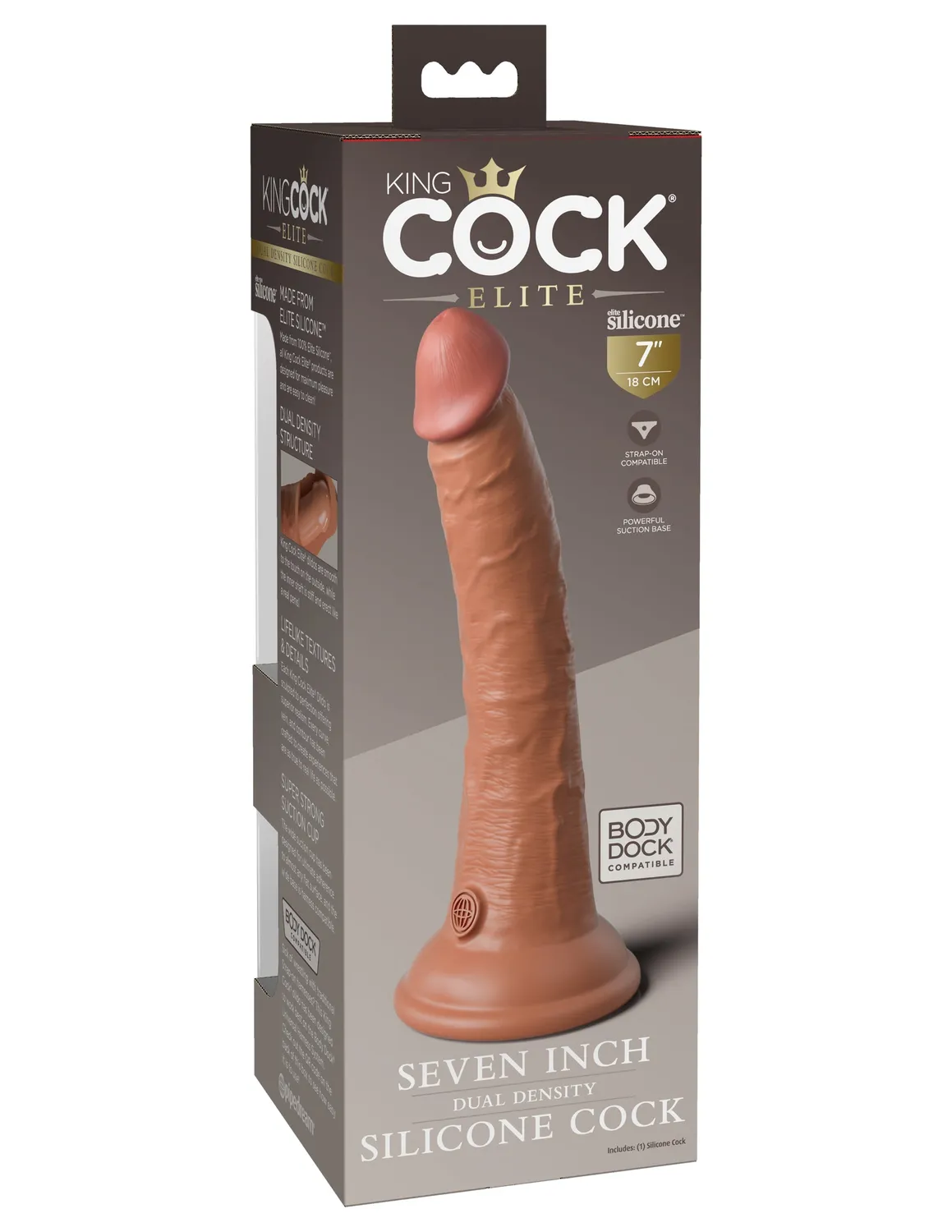 Pipedream King Cock Elite 7" siliconen dildo dual density
