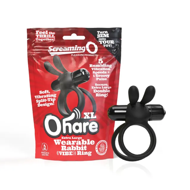 Screaming O Ohare XL 4B vibrerende cockring konijnenoren