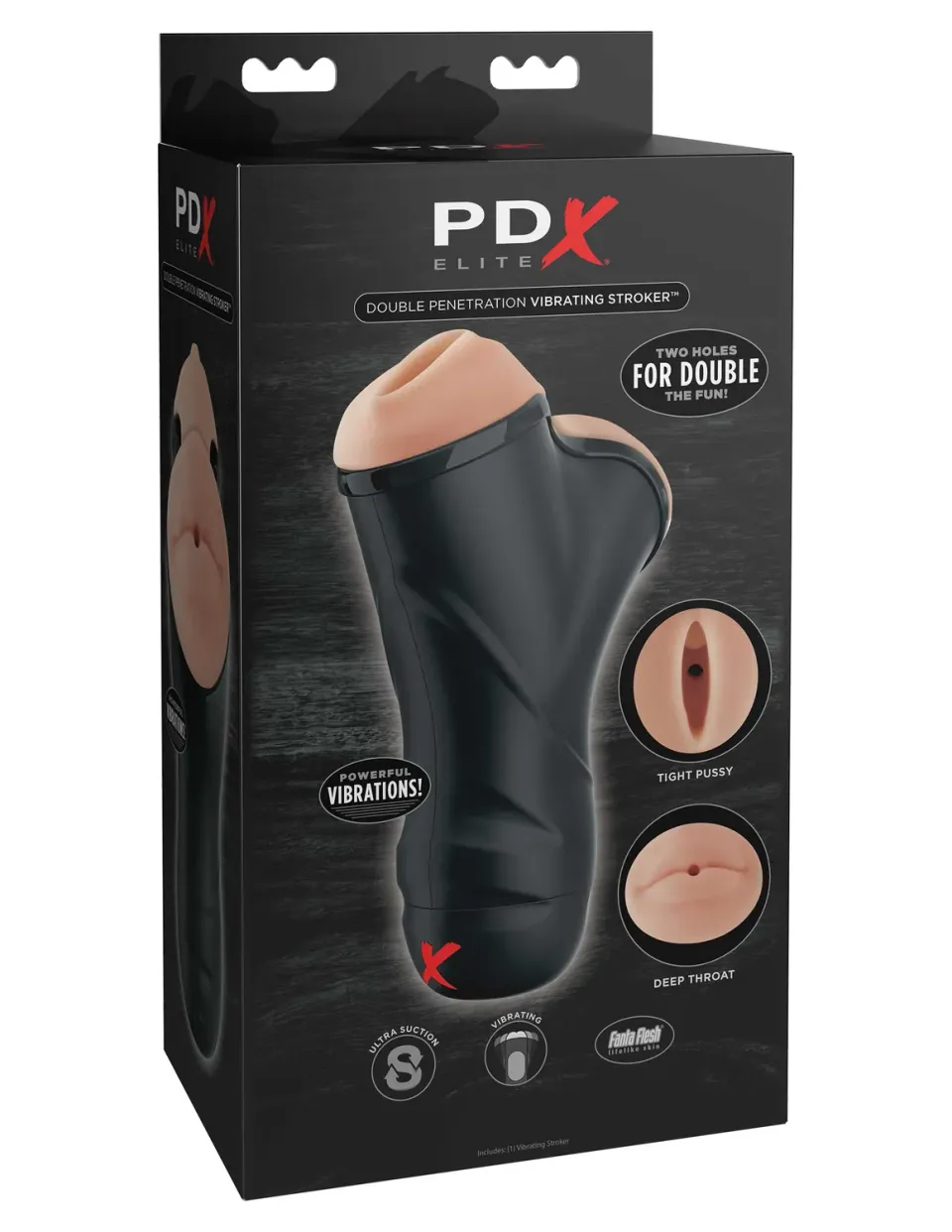 Pipedream PDX Elite Double Penetration vibrerende stroker