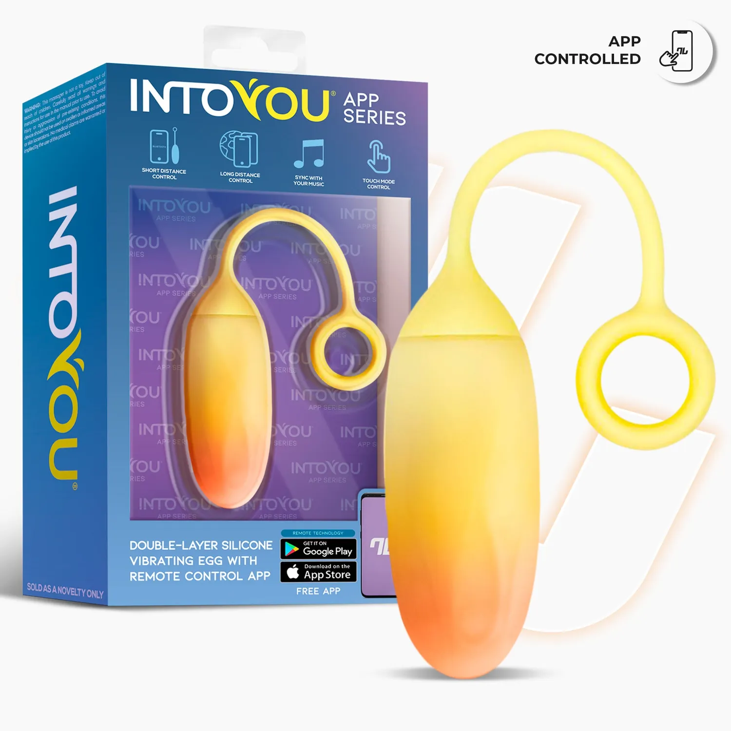 Intoyou tril ei geel-oranje met app ActiveJoy