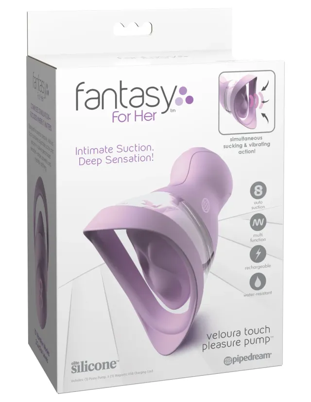 Pipedream Veloura Touch luchtdrukvibrator paars siliconen zuigstand