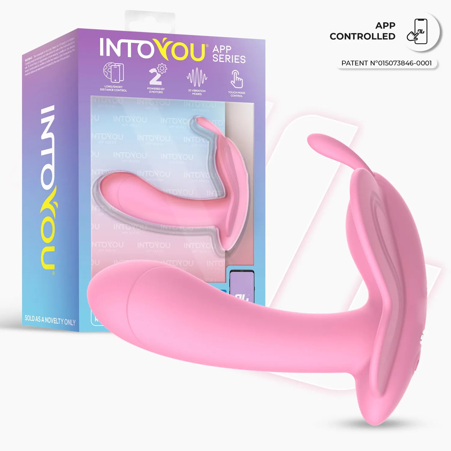 Intoyou Wingy vlinder vibrator met app roze