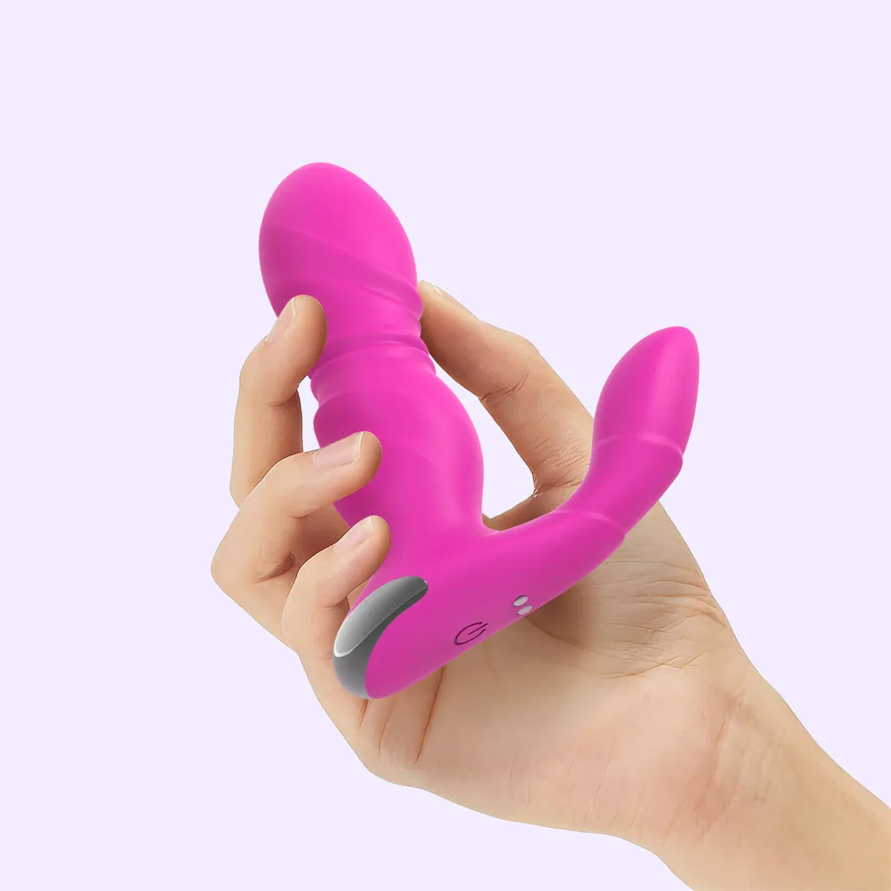 Beisar VividPulse draagbare vibrerende dildo magenta