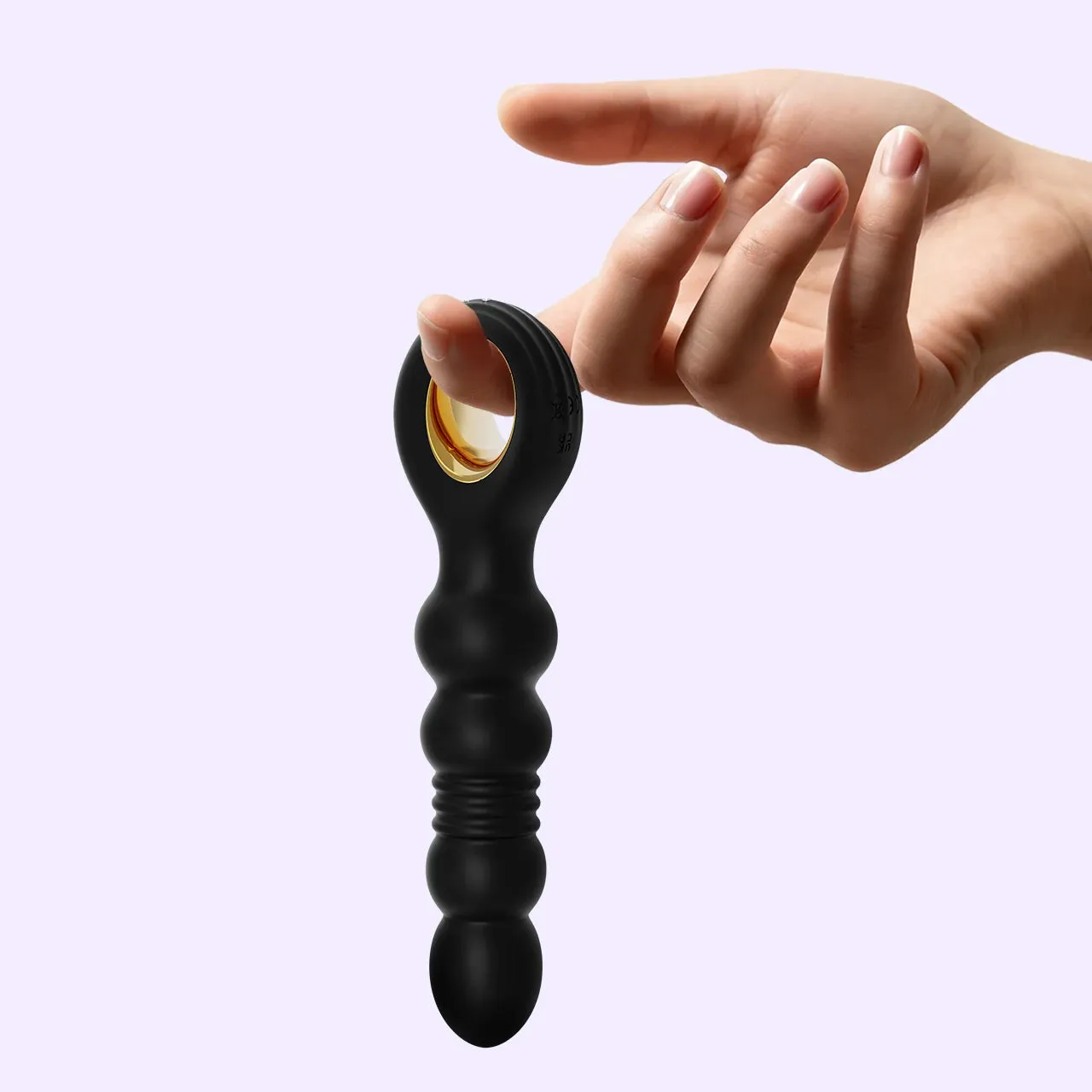 Beisar Potiphar vibrerende dildo zwart anal kralen