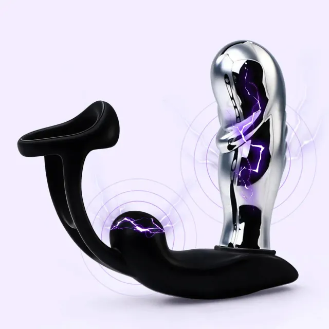 Beisar Thor prostatemassager zilver e-stim vibratie