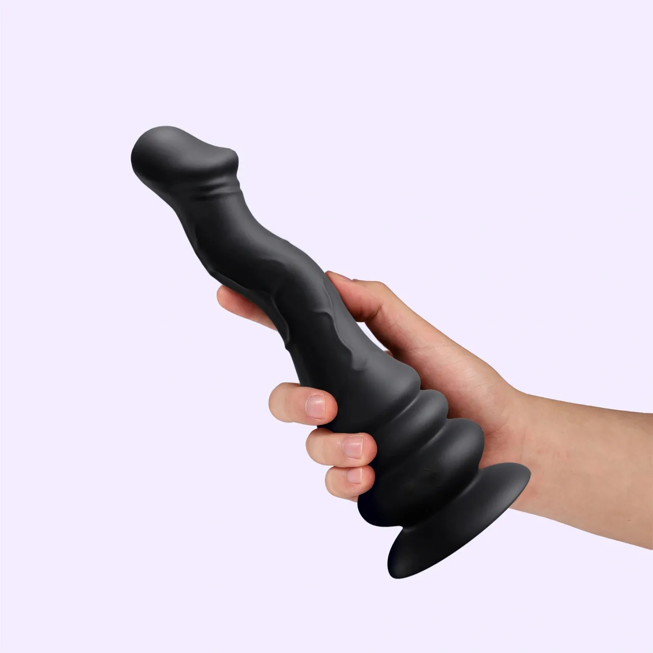 Beisar Pillar vibrerende dildo zwart met zuignap