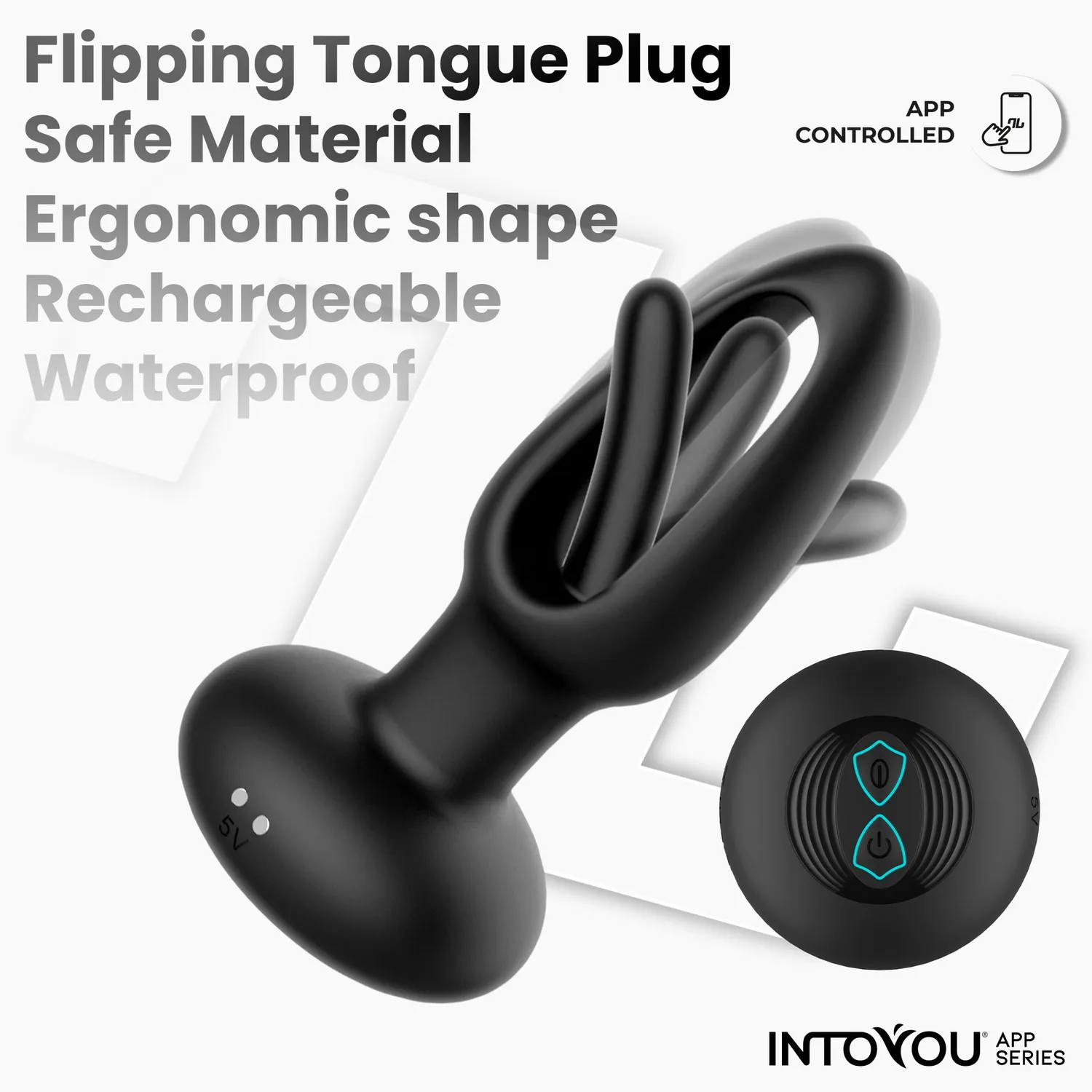 Intoyou Zack Anaalplug met Flipping Tongue en App