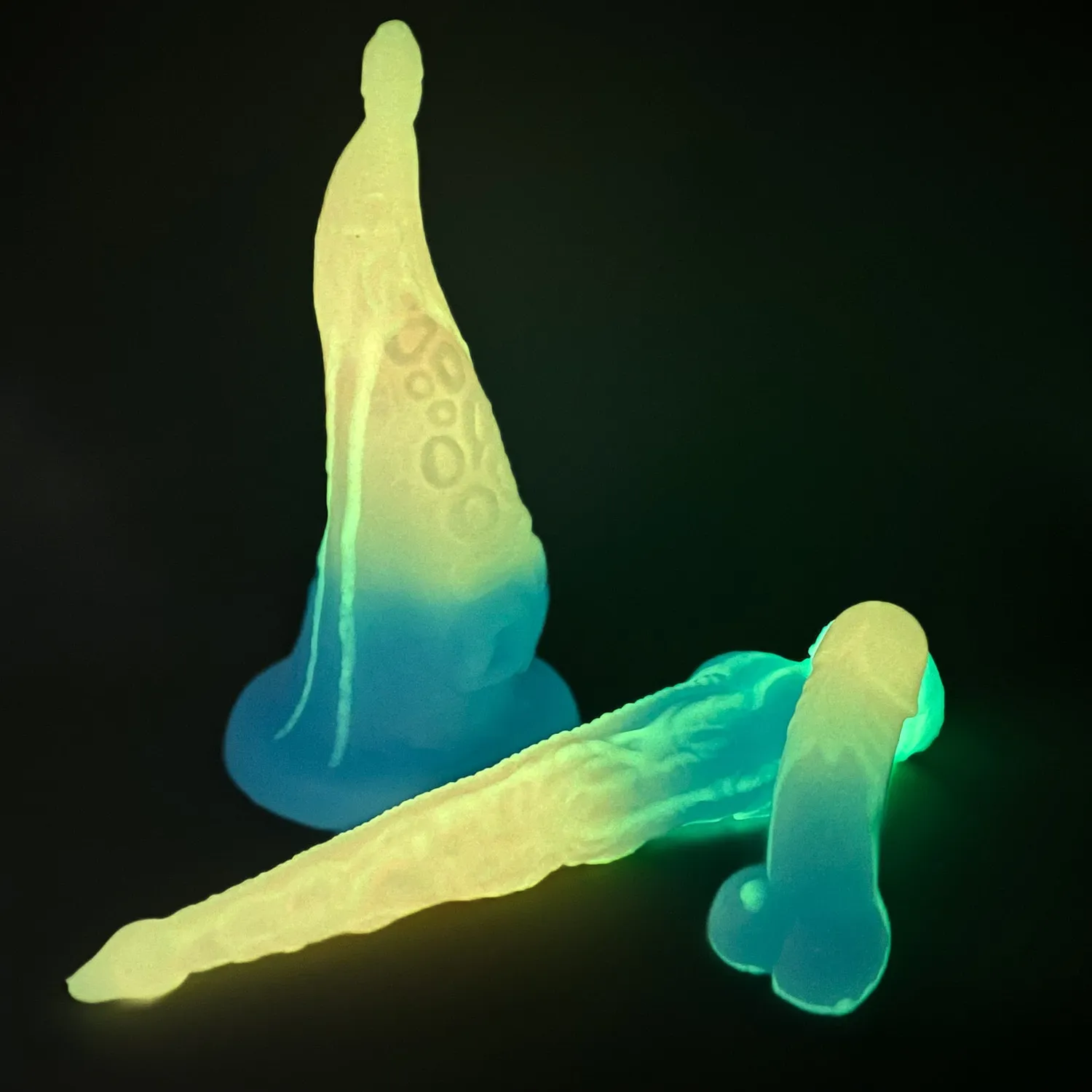 Tentickle Woodsman Cotton Candy Sorbet mini dildo glow