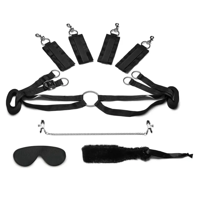 Lux Fetish Fuzzy Bedspreaders bondageset 4-delig