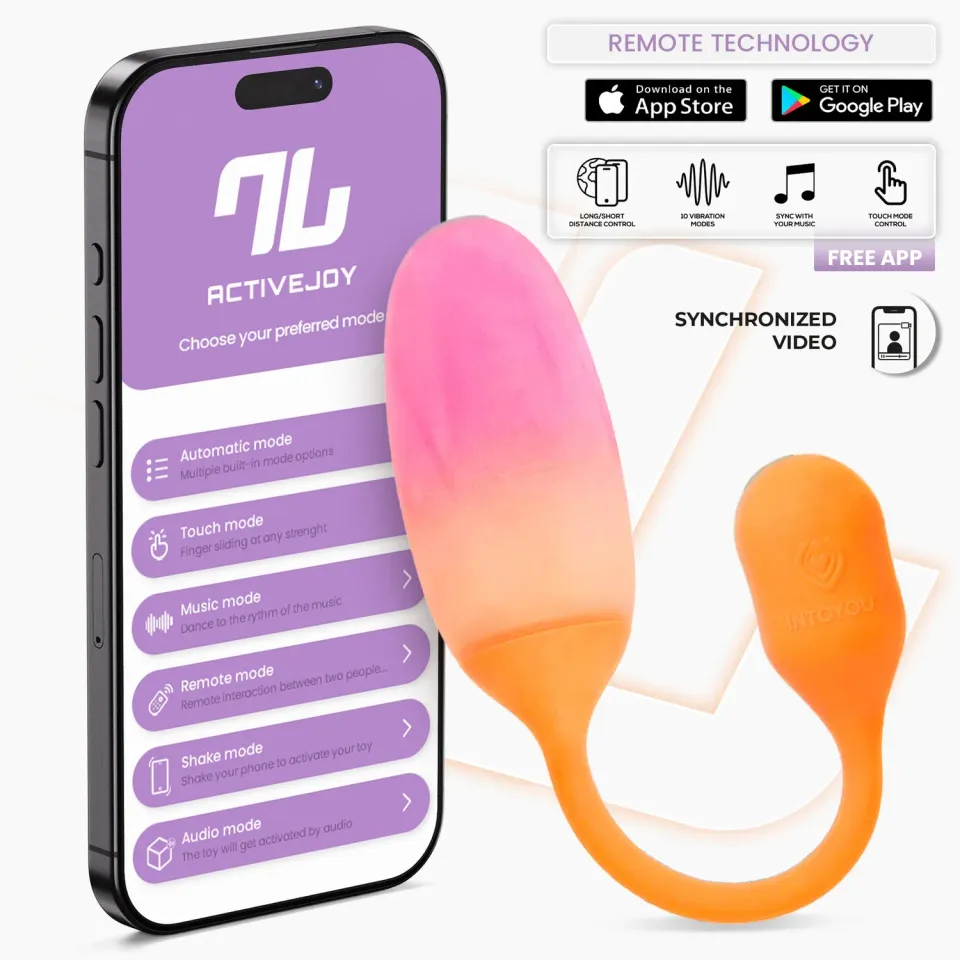 Intoyou NexEgg vibrerend ei met app oranje/roze