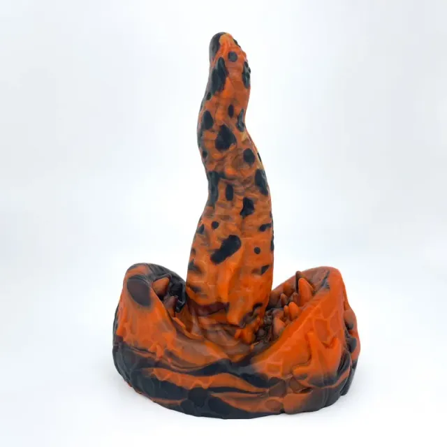 Tentickle Meenus Fire Frog dildo small soft glow