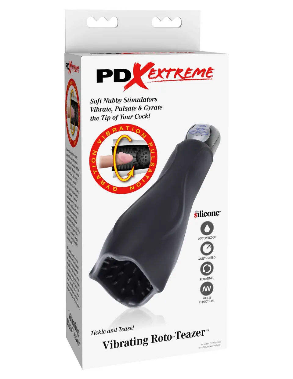 Pipedream PDX Extreme Vibrating Roto-Teazer masturbator roterend