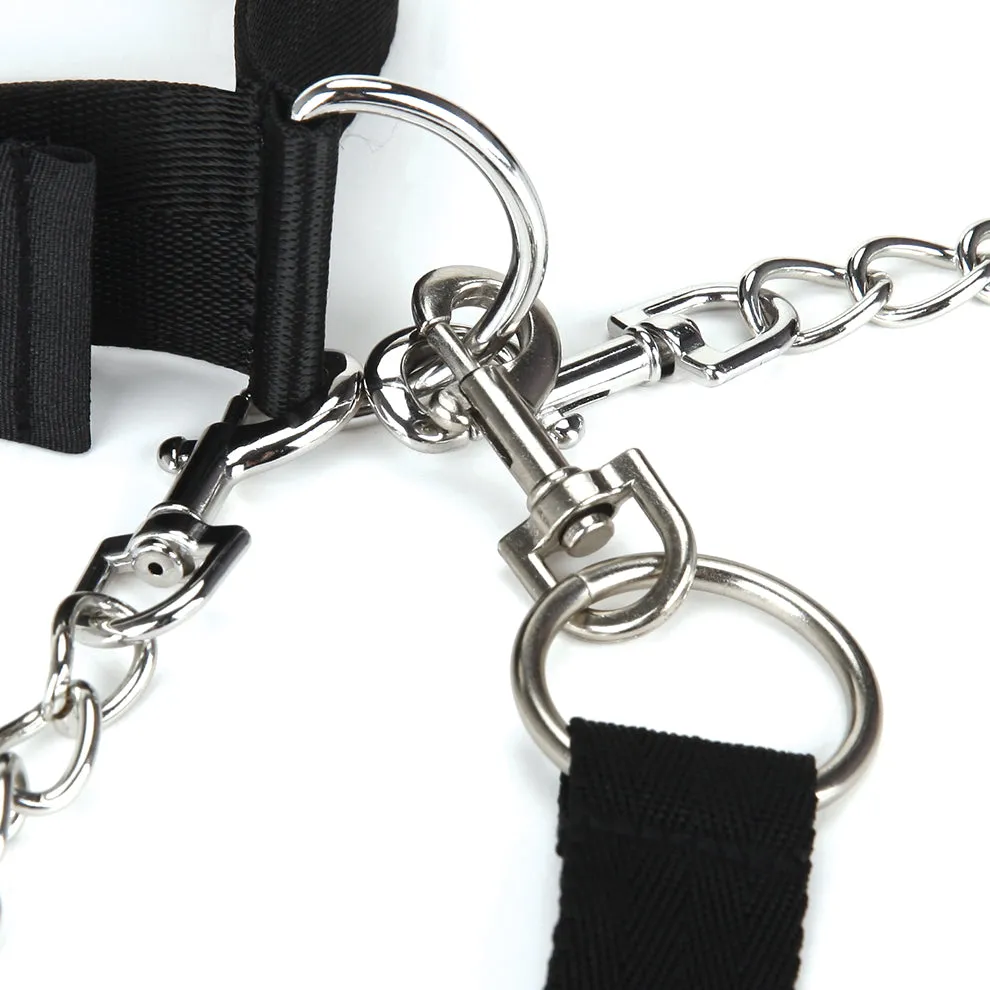Lux Fetish Sex Collar and Leash bondageset met boeien