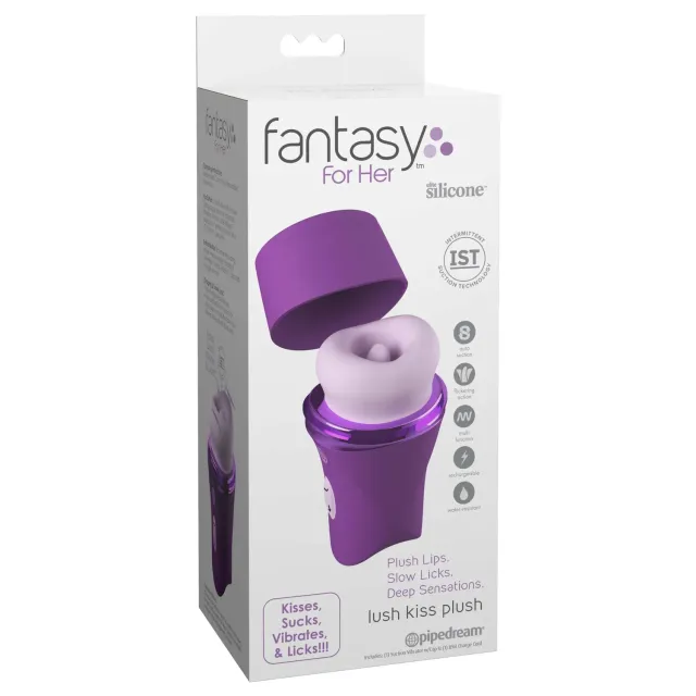 Pipedream Lush Kiss Plush luchtdruk vibrator met tong