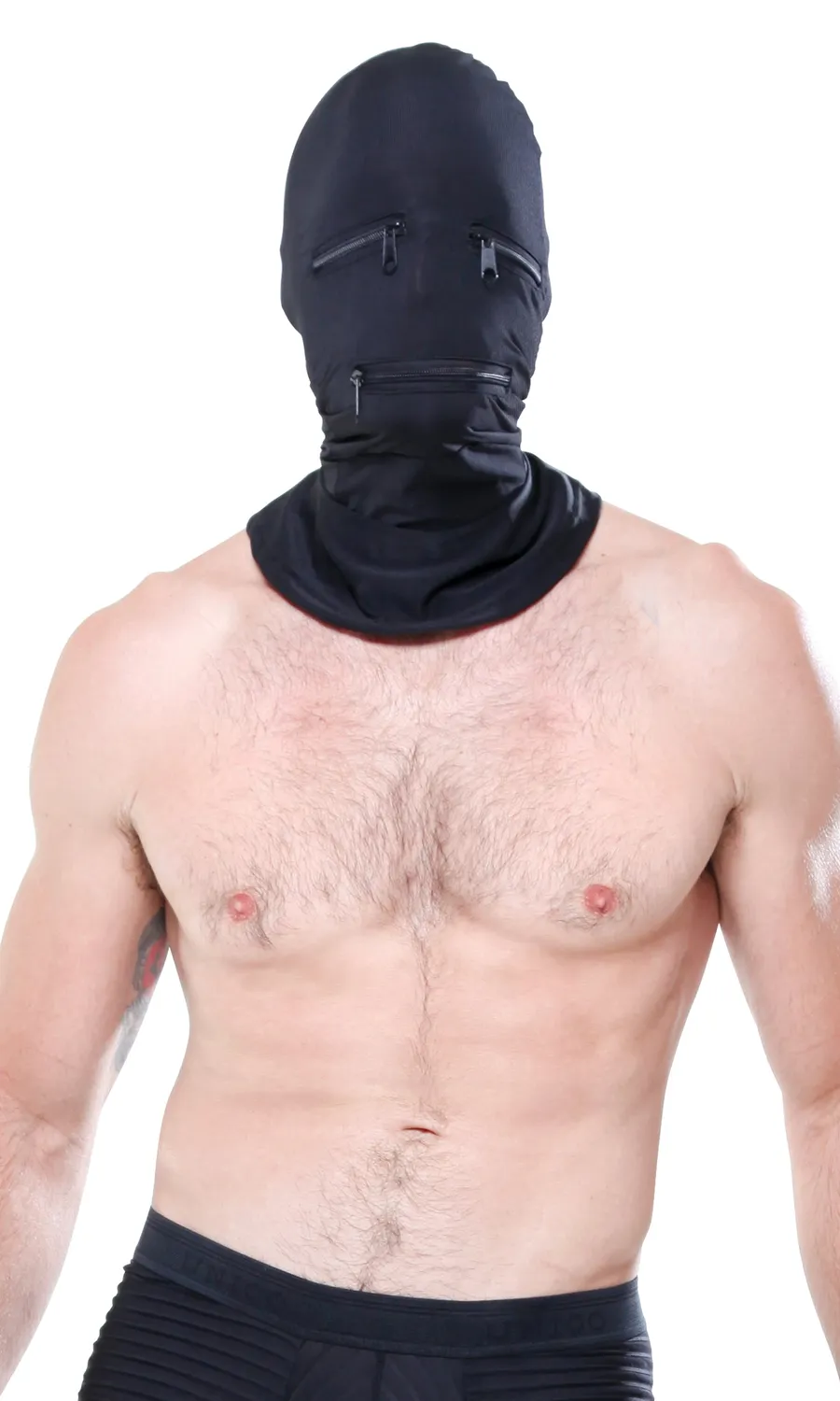 Pipedream Fetish Fantasy Zipper Face hood met rits zwart