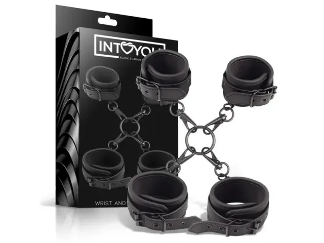 Intoyou Black Shadow boeienset polsen enkels zwart