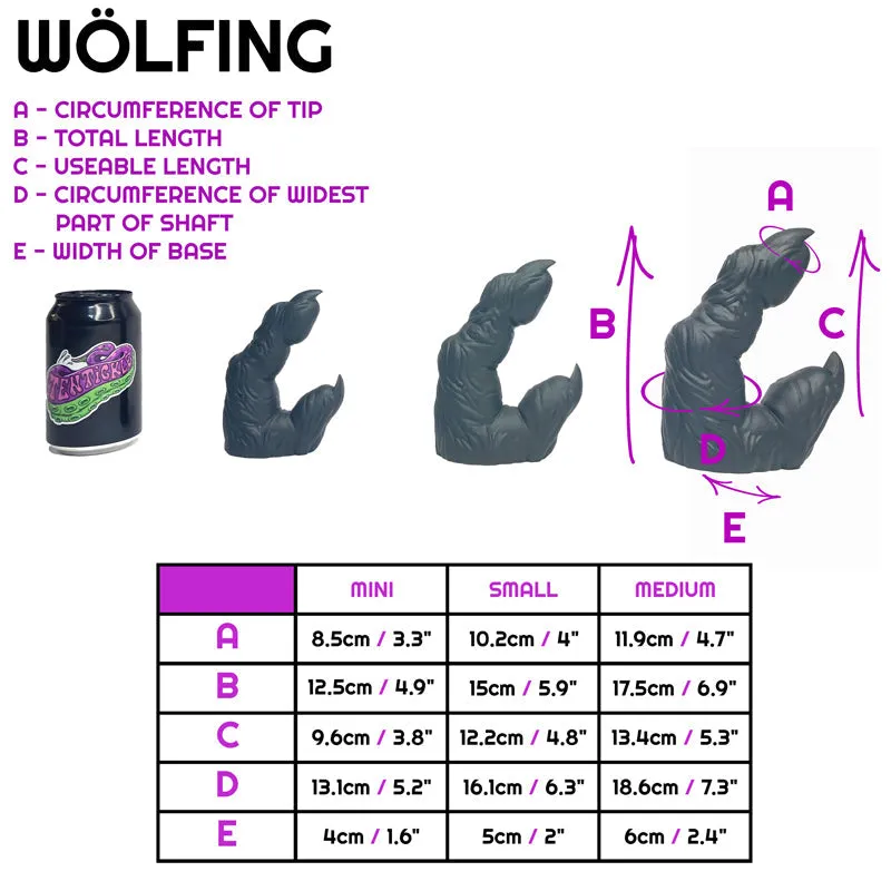 Tentickle Wölfing Purple Velvet dildo medium soft flop