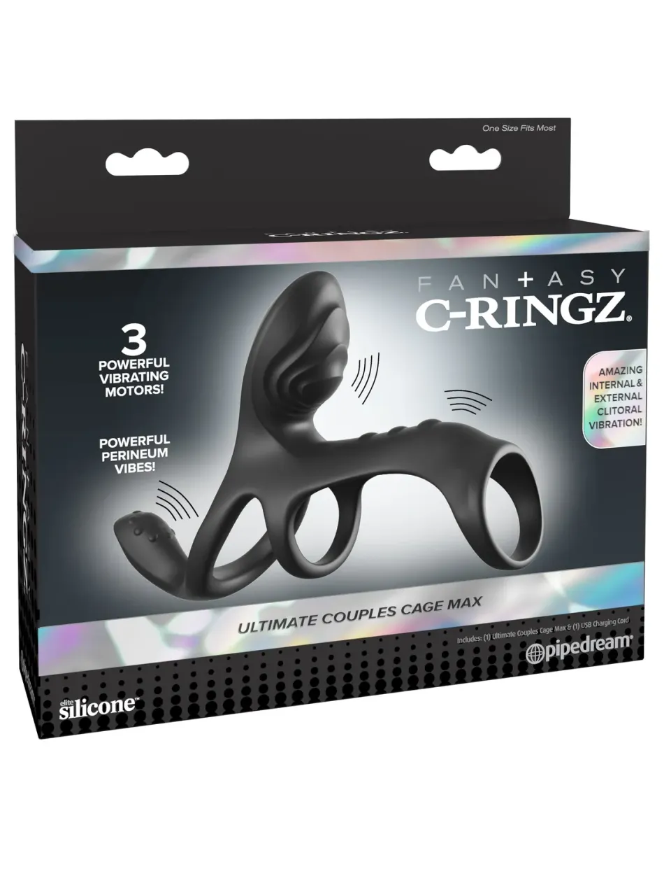 Pipedream Fantasy C-Ringz Ultimate Couples Cage Max cockring 3 motors