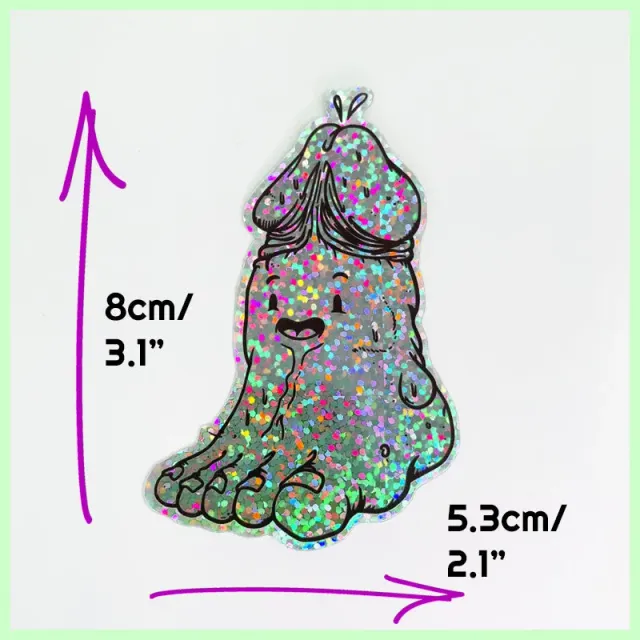 Tentickle Dickfoot sticker groot glitter vinyl