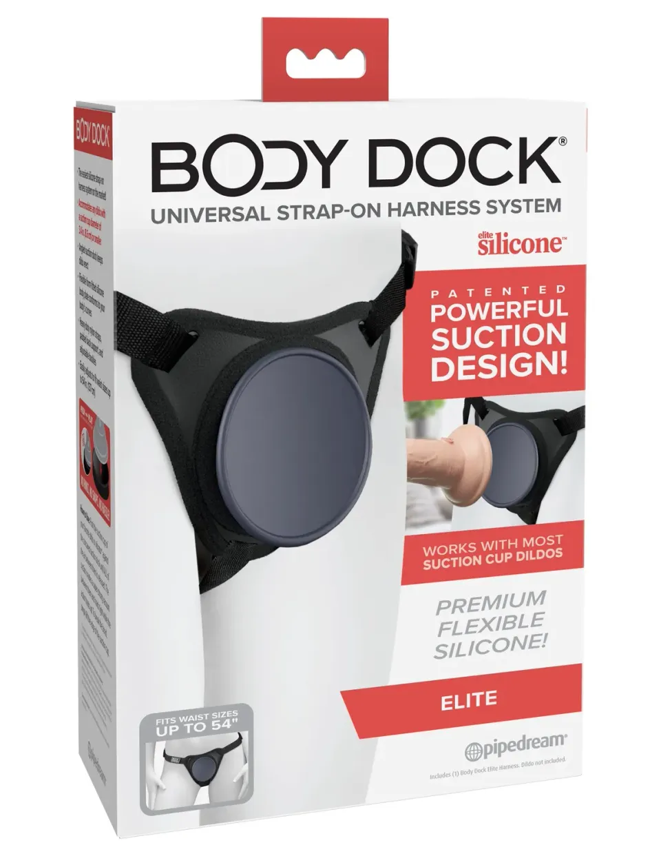 Pipedream Body Dock Elite strap-on harnas zuignap