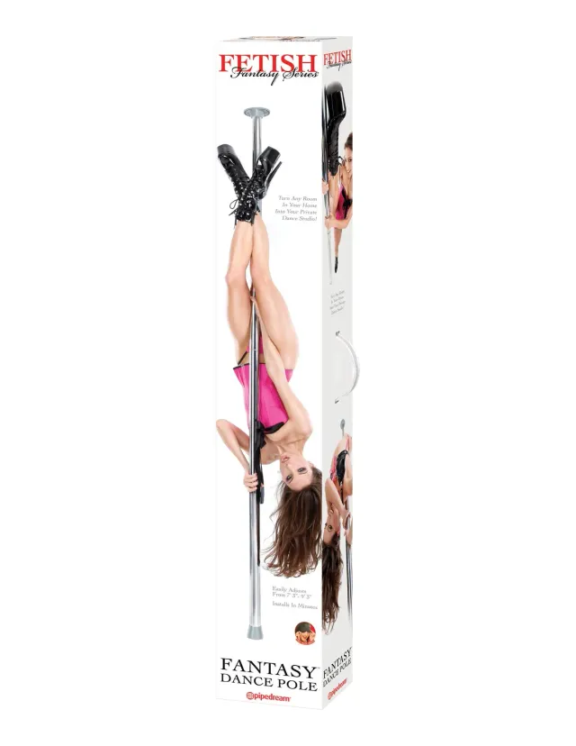 Pipedream Fetish Fantasy Series Fantasy Dance Pole danspaal zilver verstelbaar