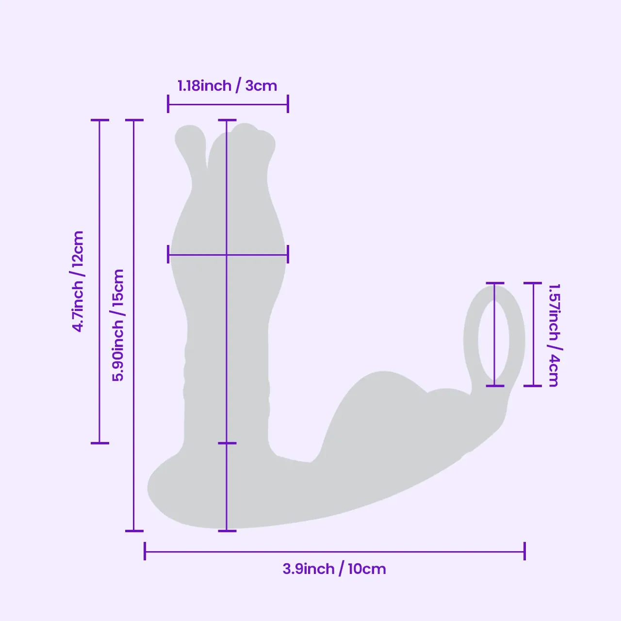 Beisar Pixel cockring anale vibrator zwart