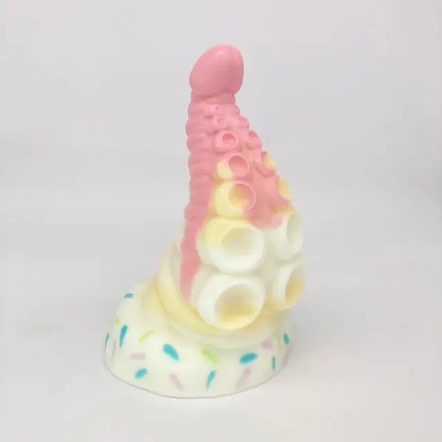 Tentickle Tenton Cake Drip dildo medium handpainted