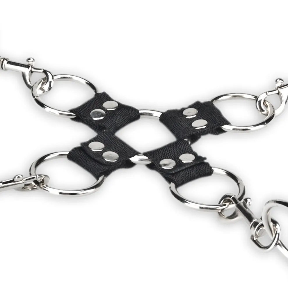 Lux Fetish Soft Cuff Hogtie boeienset 5-delig