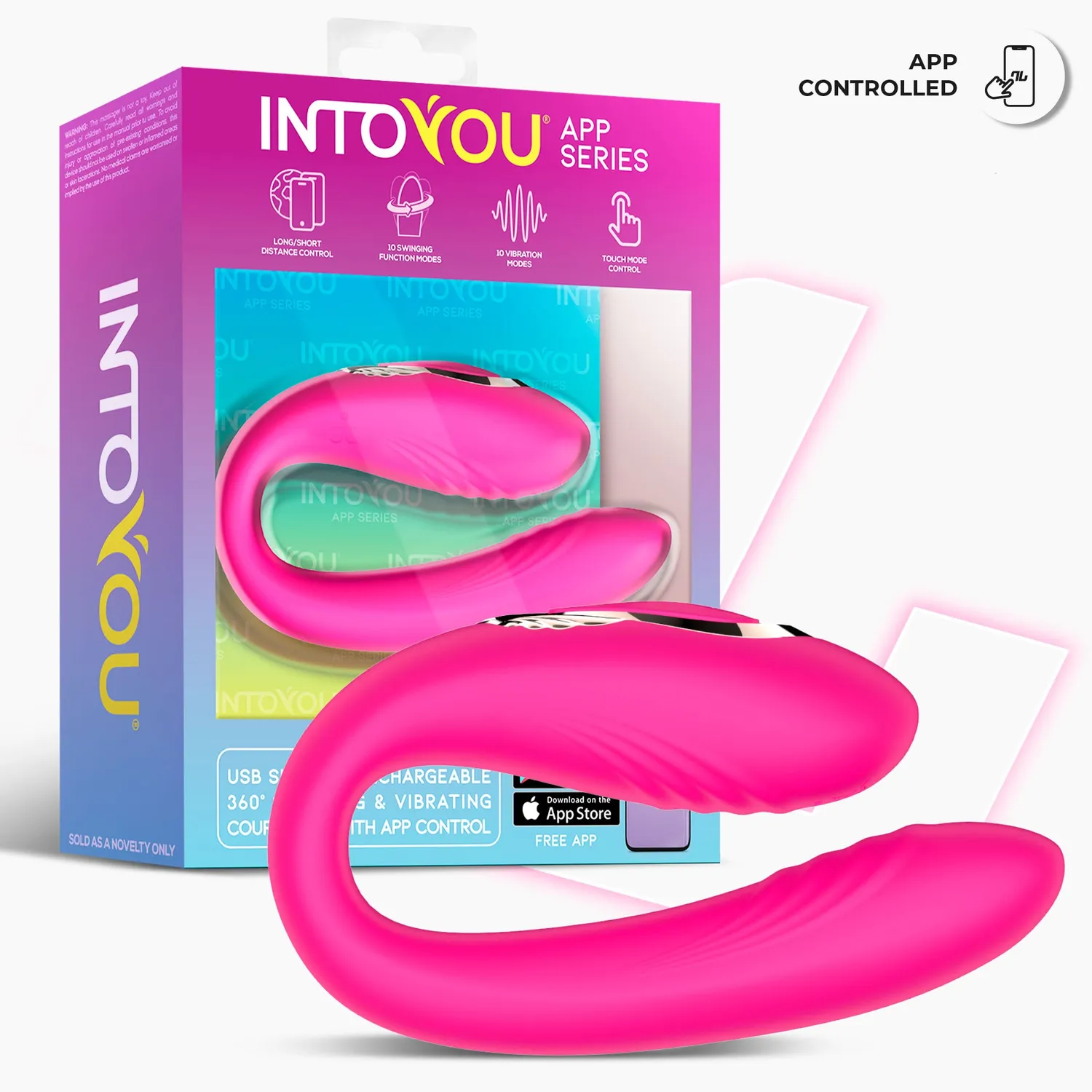 Intoyou Couty koppelsvibrator 360° oscillatie app