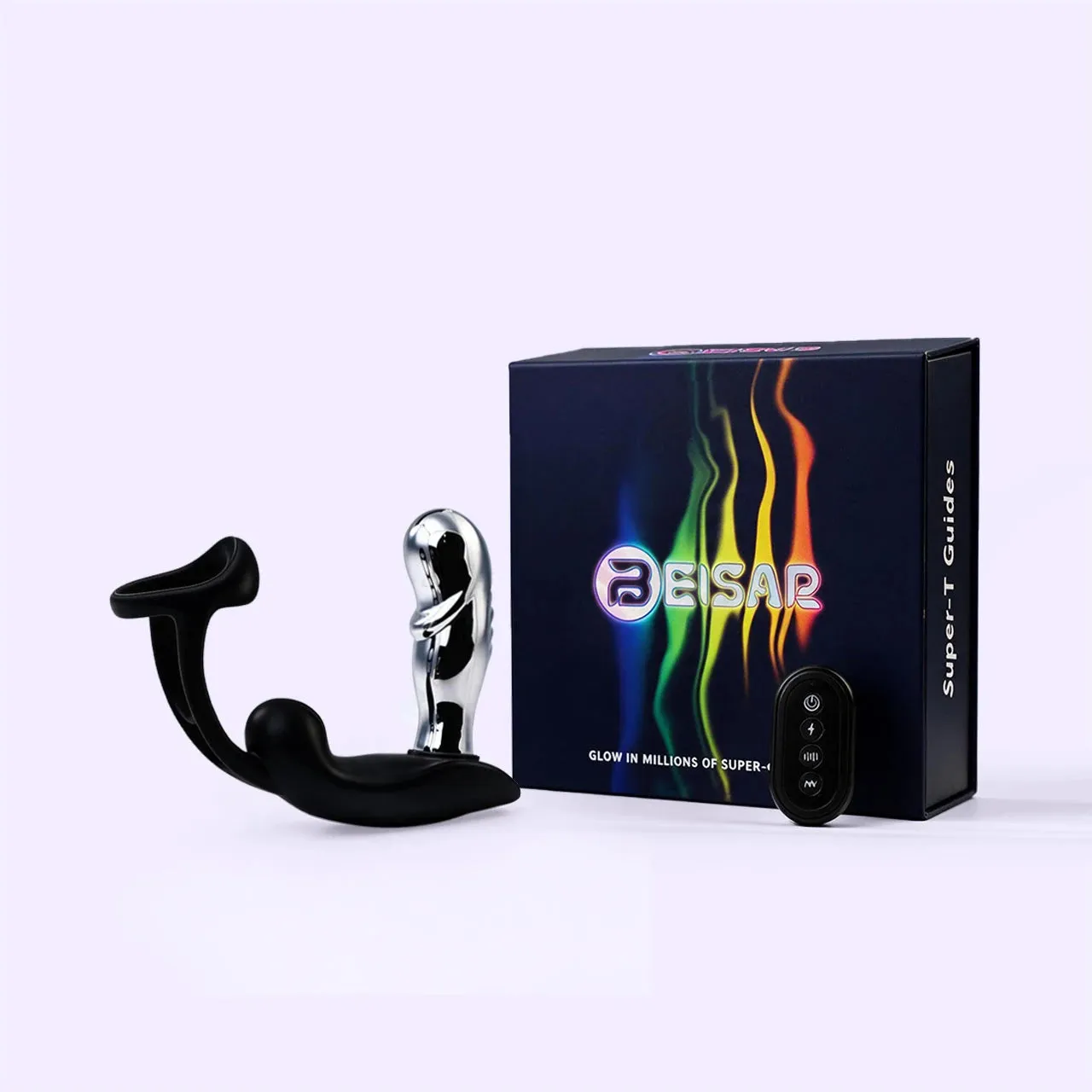 Beisar Thor prostatemassager zilver e-stim vibratie
