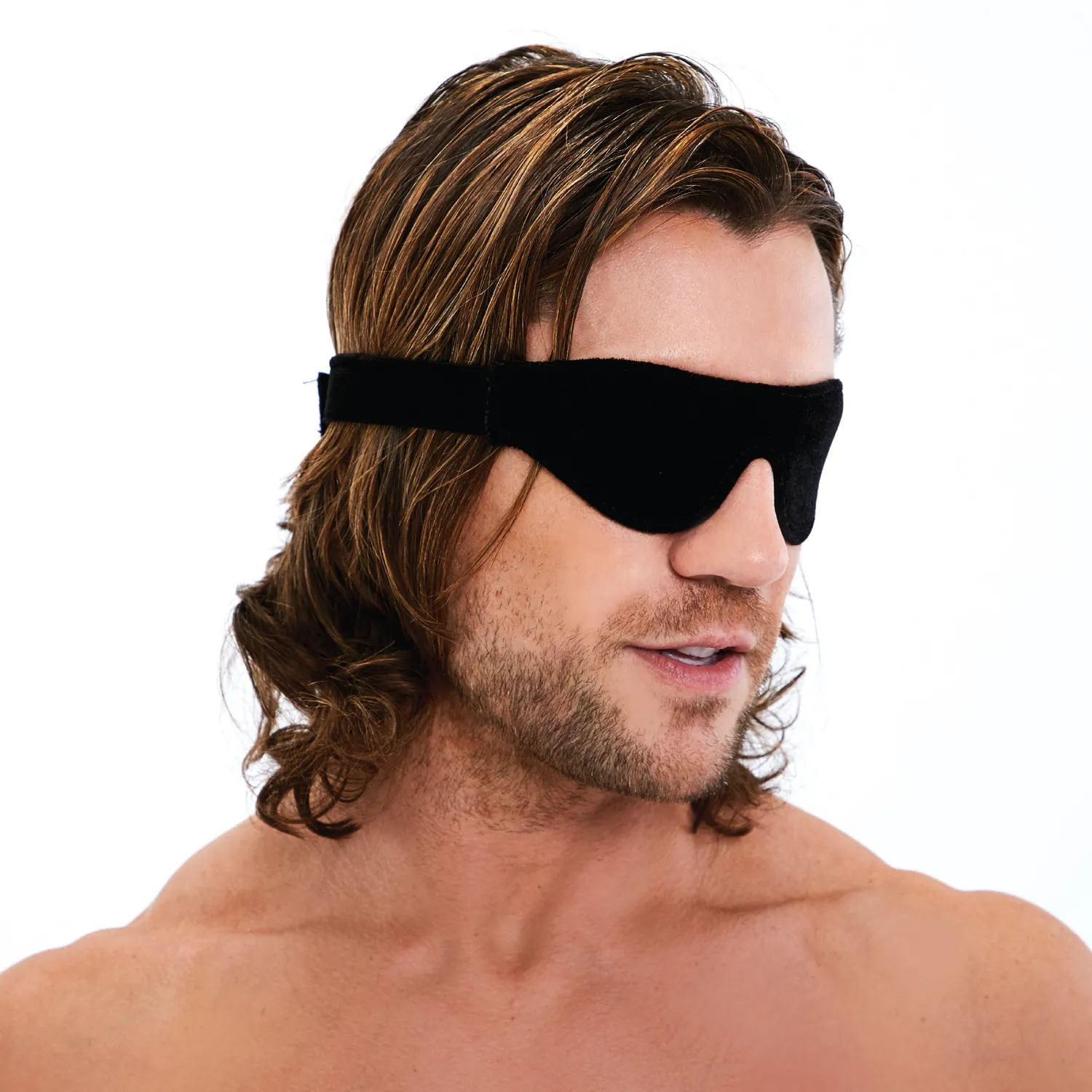 Lux Fetish blinddoek bondage unisex zwart zacht