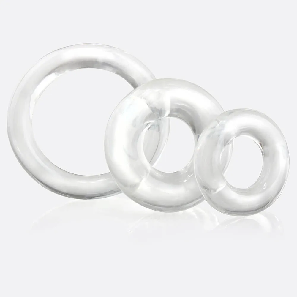 Screaming O Ring O x3 cockringen zwart 3 stuks elastisch