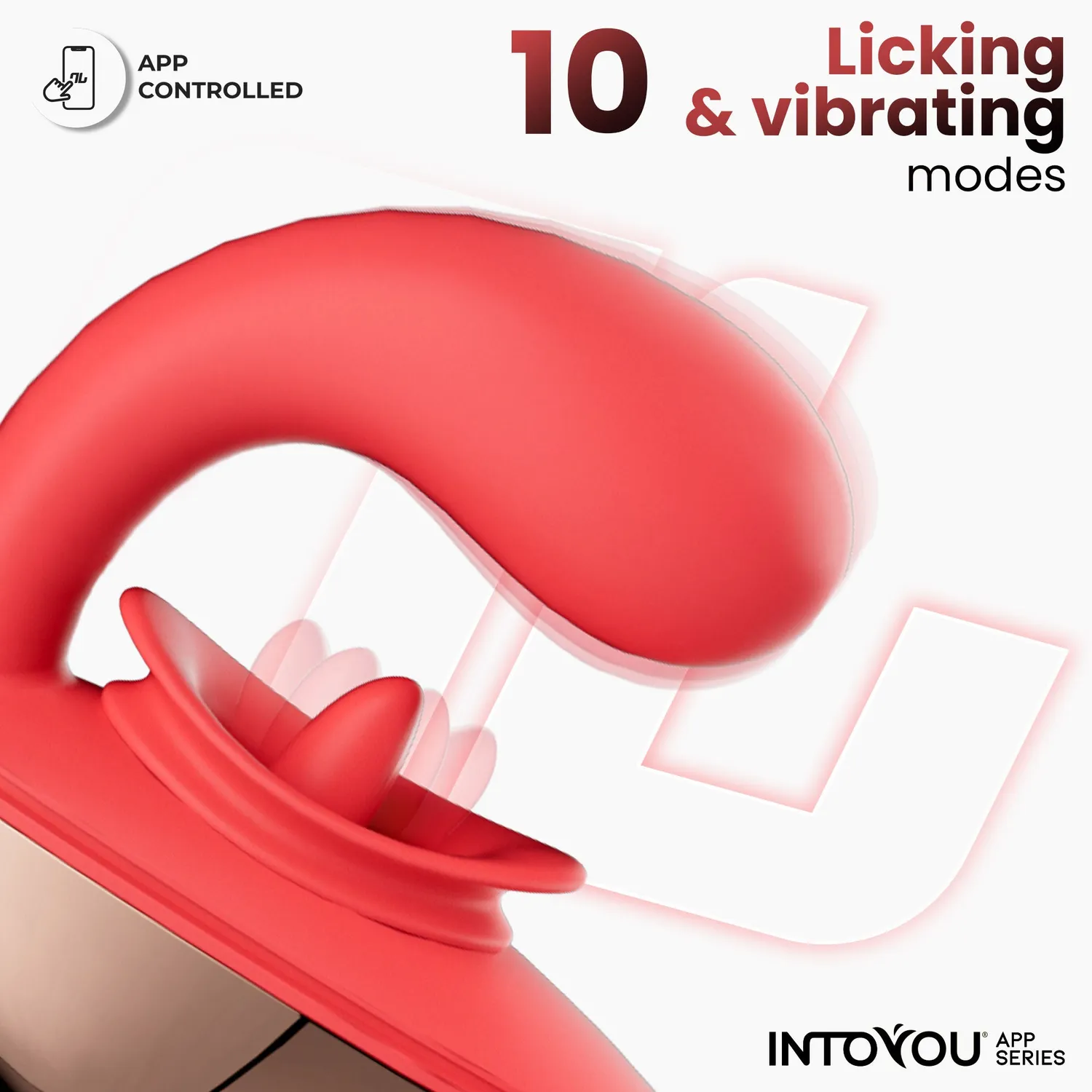 Intoyou Rondy vibrator met liktong en app, G-spot 10 standen