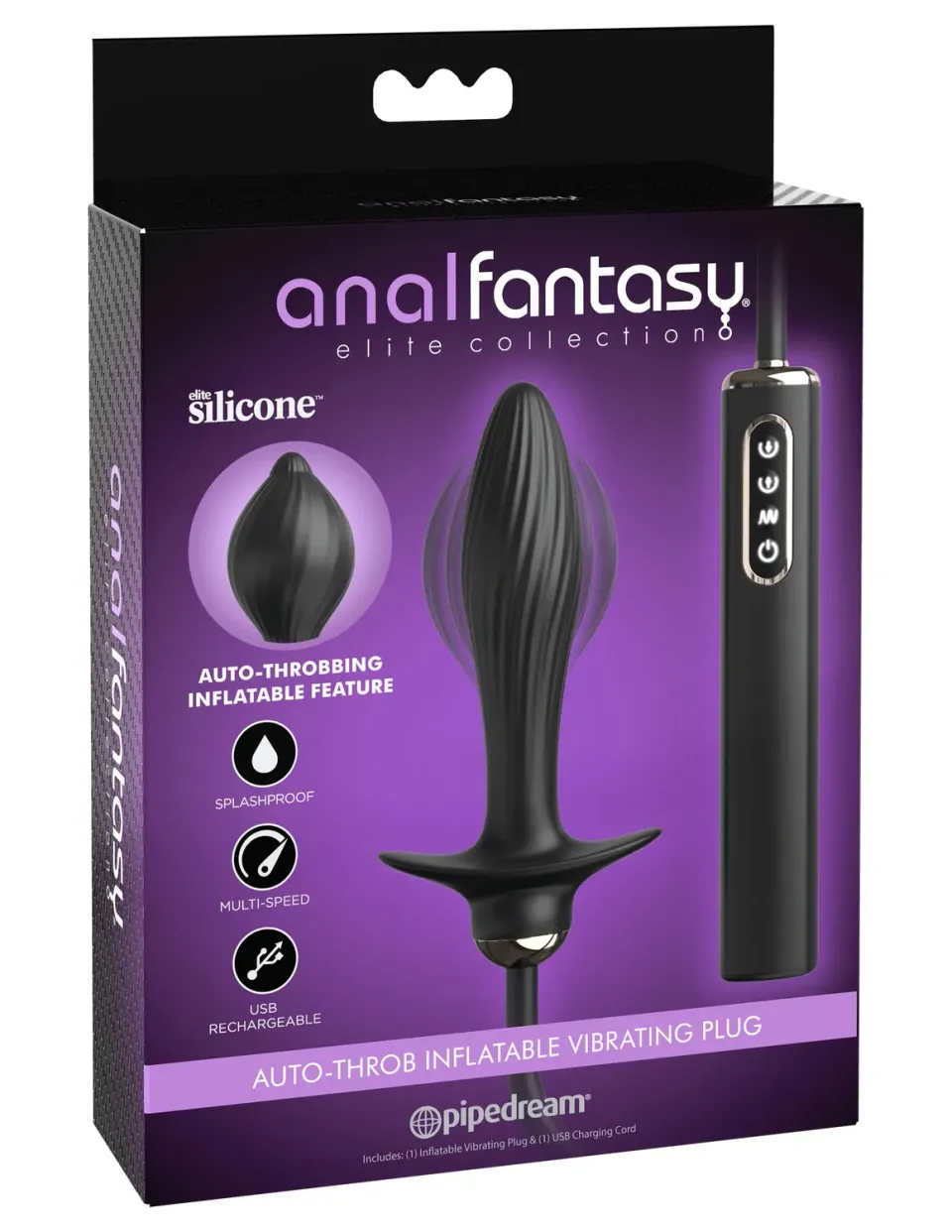 Pipedream Anal Fantasy Elite Auto-Throb opblaasbare buttplug