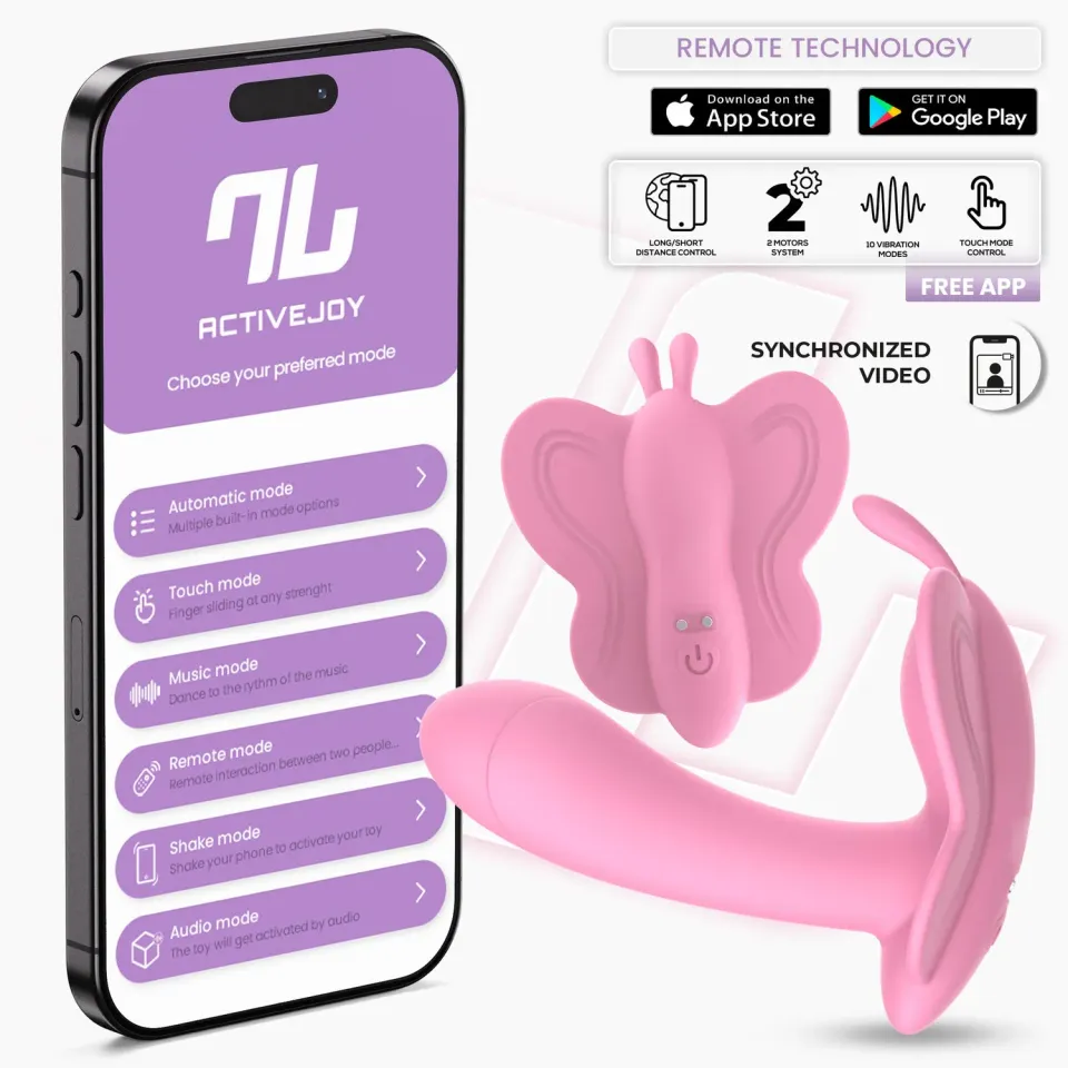 Intoyou Wingy vlinderstimulator met app roze duo