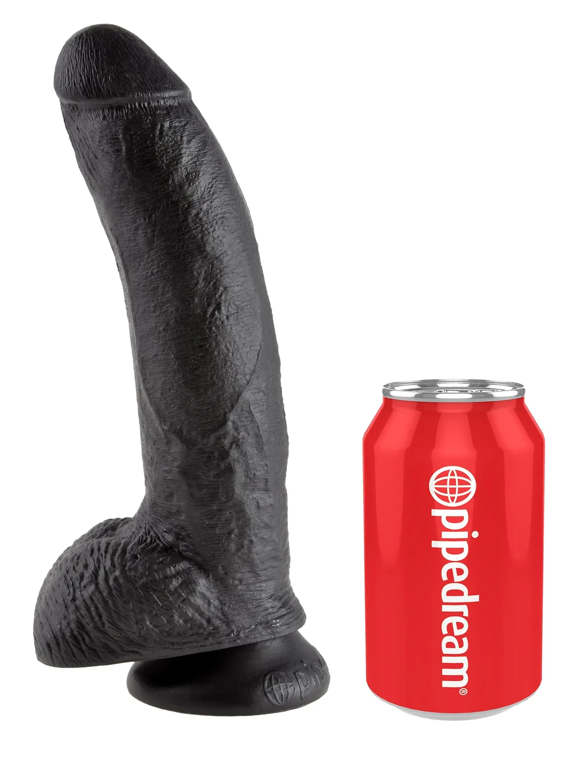 Pipedream King Cock 9 inch realistische dildo zwart met zuignap