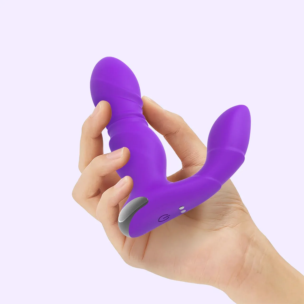 Beisar VividPulse draagbare vibrerende dildo paars