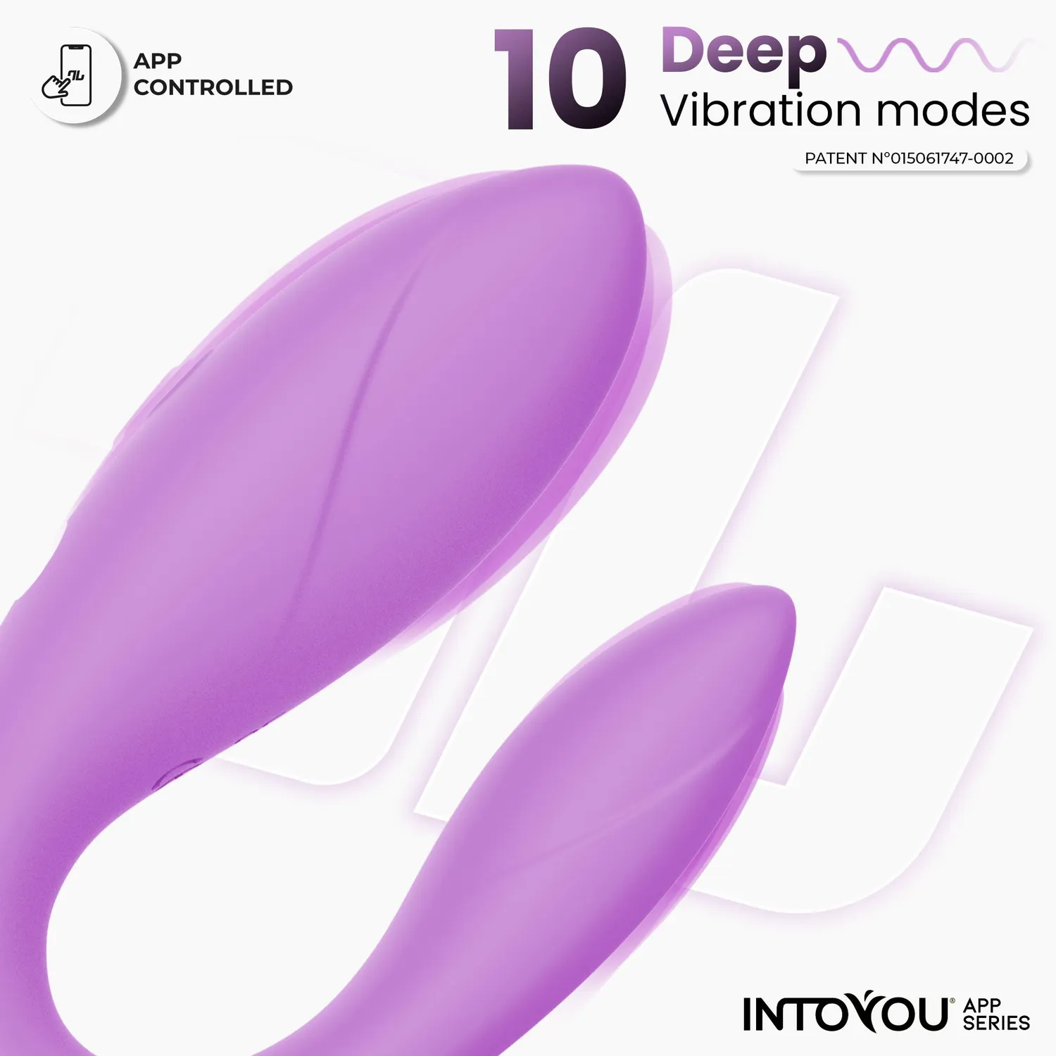 Intoyou paars vibrator lavendel U-vorm met app