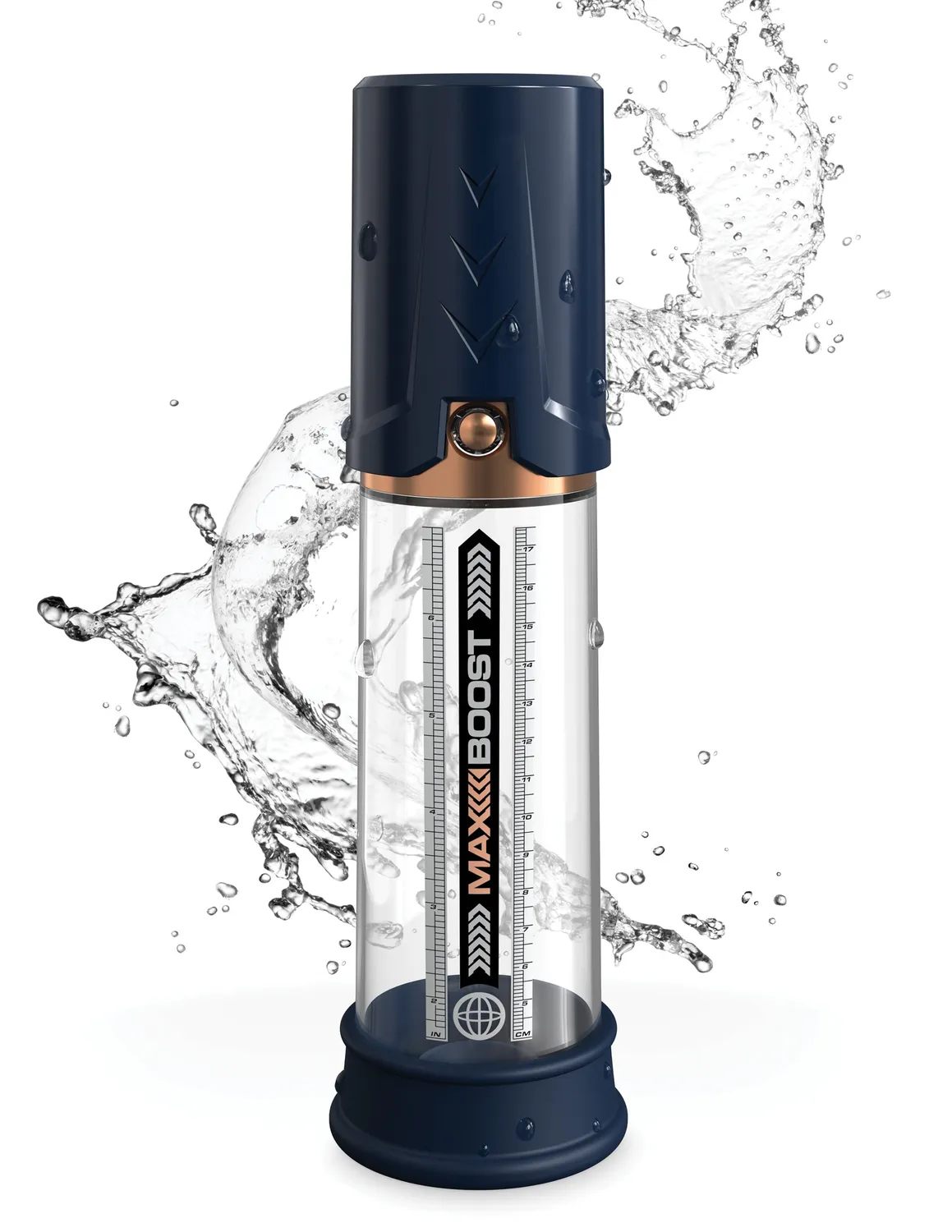 Pipedream Pump Worx Max Boost penispomp blauw transparant