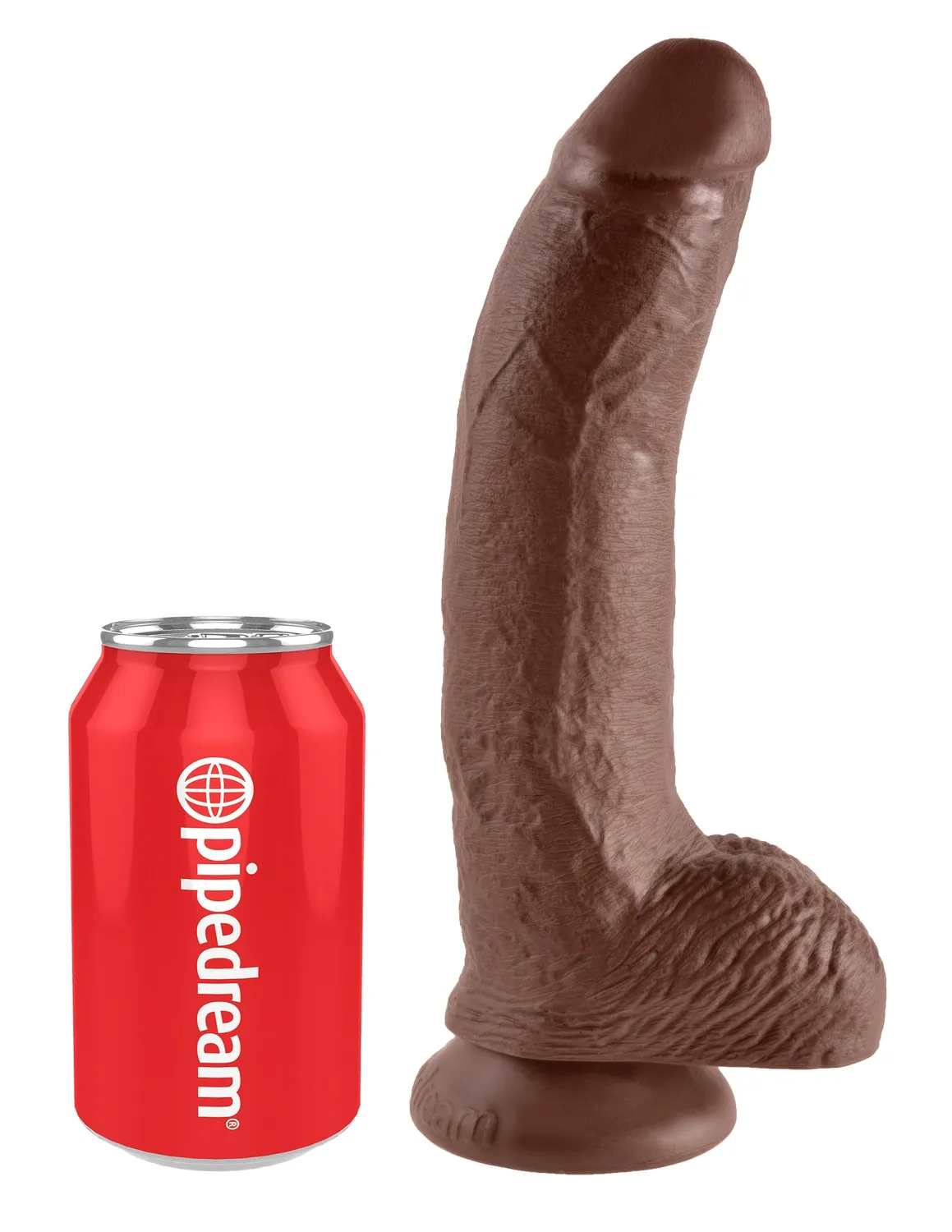 Pipedream King Cock 9 inch dildo met ballen bruin realistisch