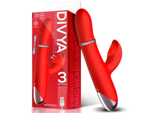 Intoyou Divya vibrator kralenring op-neer silicone