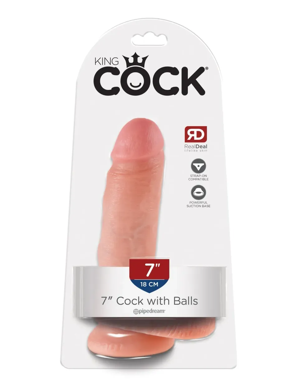 Pipedream King Cock 7 inch dildo huidskleur realistisch