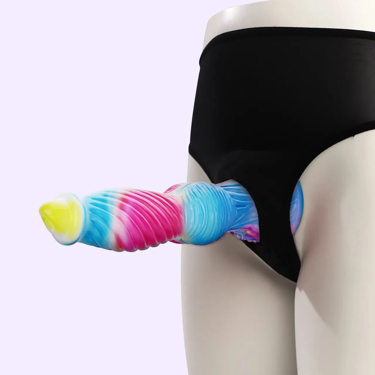 Beisar PhoenixGP fantasy dildo blauw-roze met app 26 cm