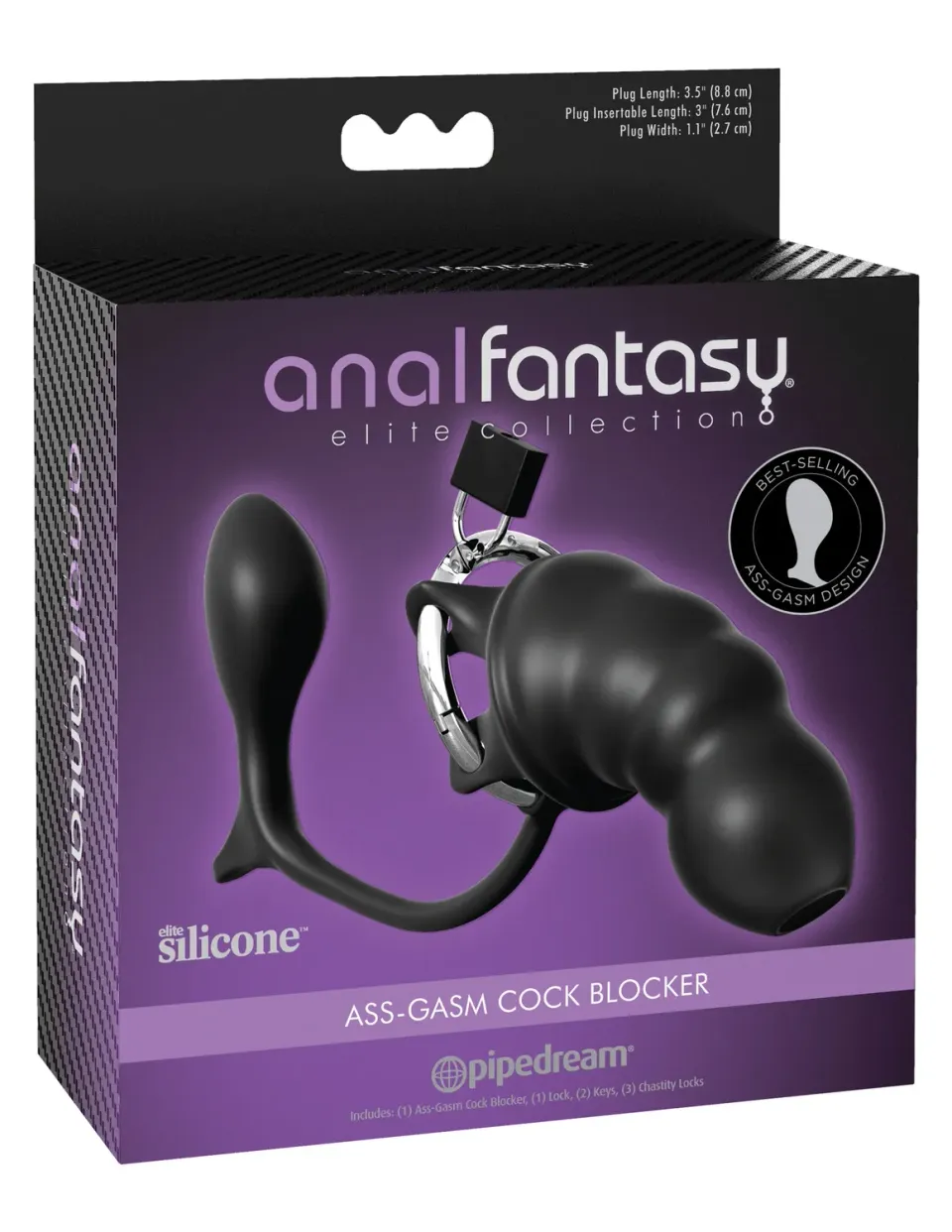Pipedream Ass-Gasm Cock Blocker kuisheidskooi zwart