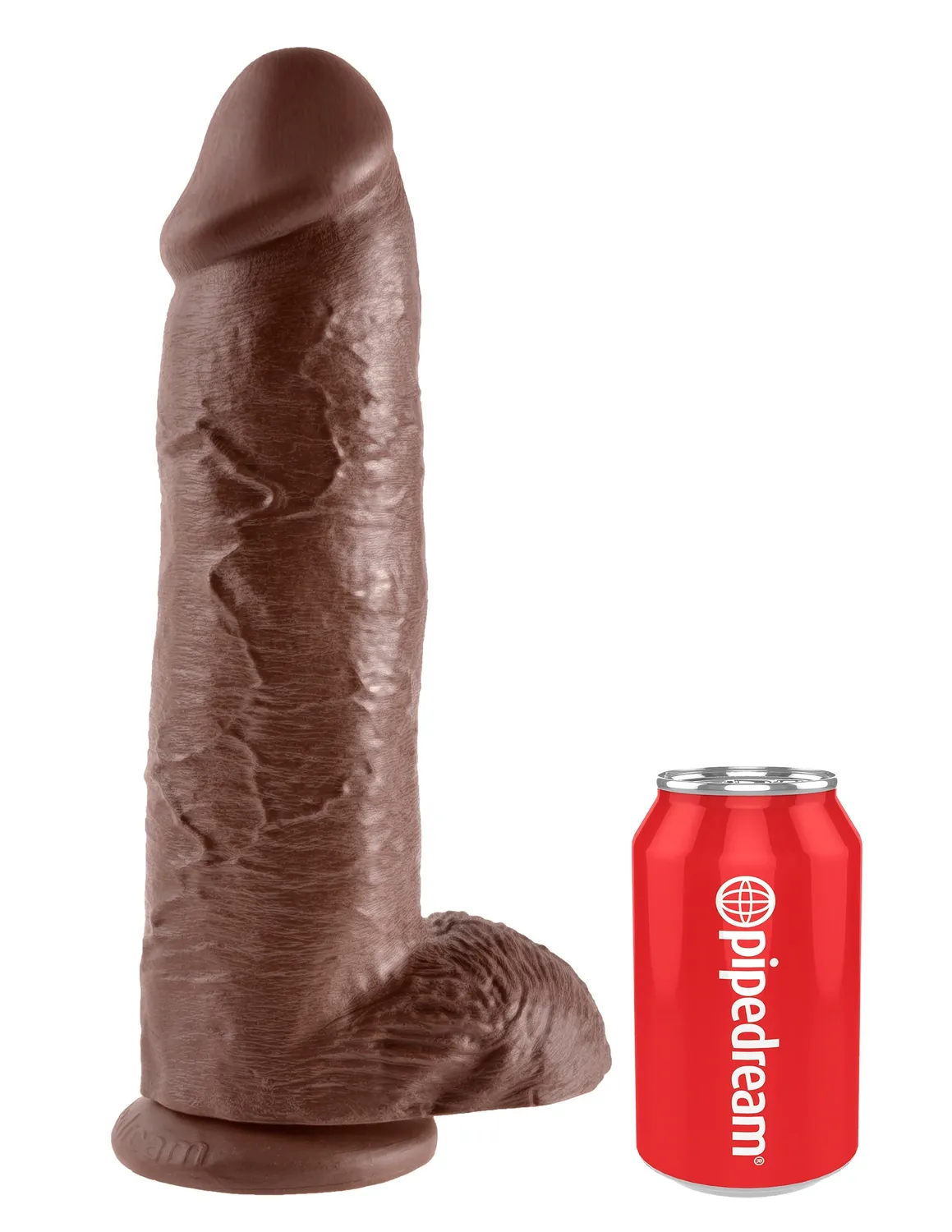 Pipedream King Cock 12 Inch Dildo met Ballen bruin realistisch