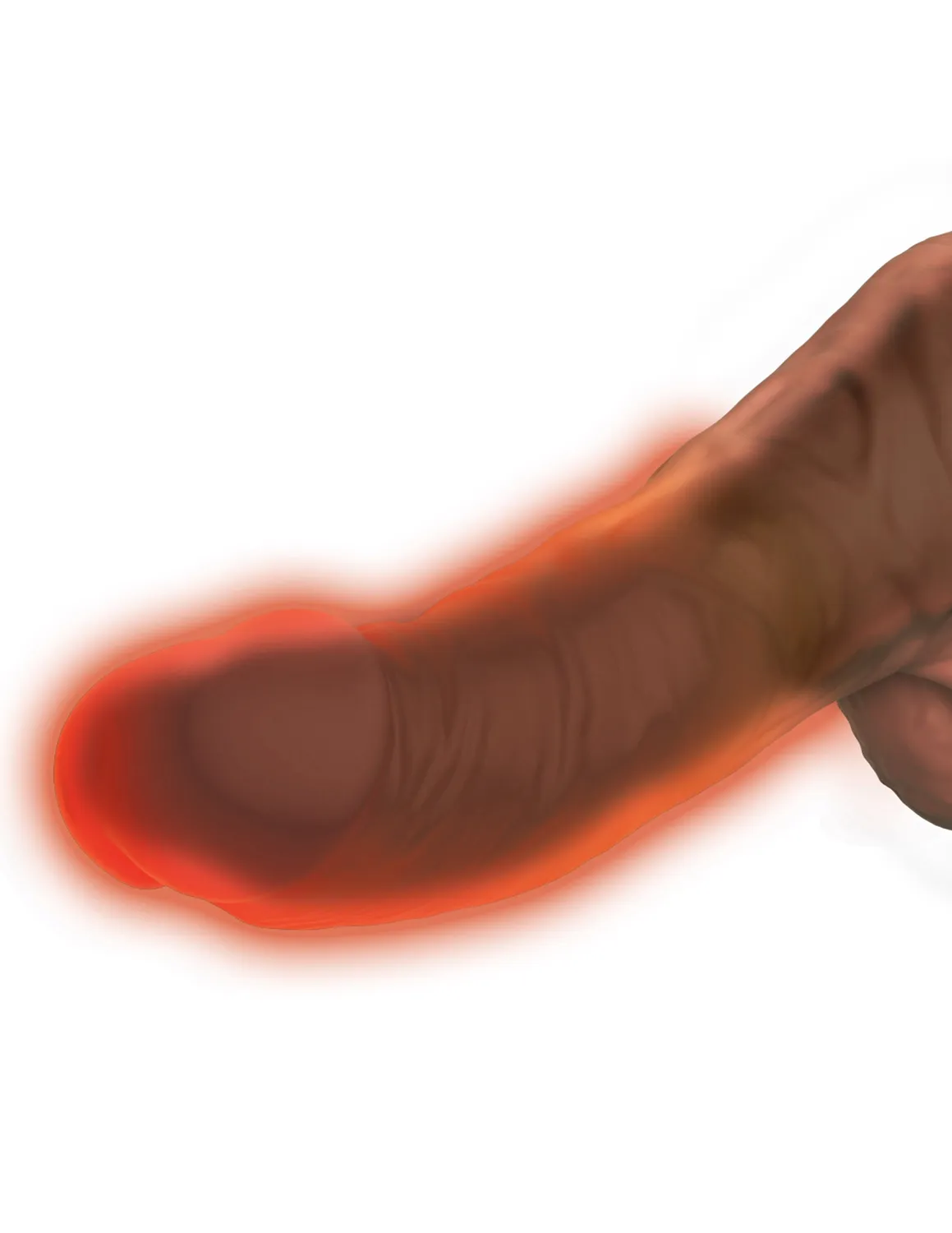 Pipedream King Cock Plus stotende vibrator 7,5 inch bruin verwarmd